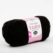 Birch Classique Knitting Yarn 100% Premium Acrylic-Black 100g Ball, 8Ply