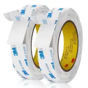 Double Sided Tape, Heavy Duty Mounting Tape for Walls 2 Rolls 1 in X 16.5 Ft Str