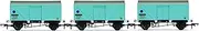 12T Fish Van, Three Pack, BR - Era 6. Wagons & Wagon Packs.