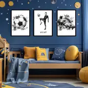 [Namly Design] Personalised Poster - Soccer Art / Set of 3
