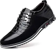 [WELRUNG] Men's Premium Casual Lace Up Walking Shoes Business Driving Oxford Shoes
