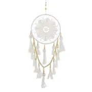 Hand Woven Macrame Dream Catcher Wall Hanging Ornament Home Bedroom Decor with Tassels