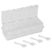 Clear Seasoning Rack Kitchen ,Storage Container Condiment Jars9857