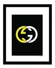 Gucci Logo Intersect Framed Print Wall Art