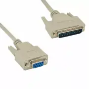 10' DB9 9Pin Female to DB25 25Pin Male AT Modem Cord 28AWG Serial RS232 Shielded