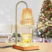 QingHong Candle Warmer Lamp - Electric Candle Lamp Warmer with Timer & Dimmer Adjustable Height Candle Lamp for Jar Candles with 2 Bulbs Wax Melter Warmer Lamps for Home Decor Gift