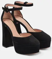 [Gianvito Rossi] Gianvito Rossi Holly D'orsay suede pumps AU 11 black