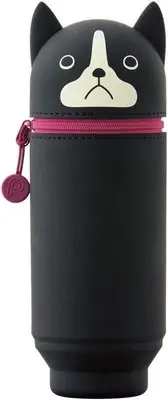 Lihit lab. Stand Pen Case BIG Puni Lab Boston Terrier A7714-8