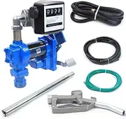 20GPM 12V Diesel Gasoline Fuel Transfer Pump With Gallon Meter