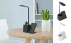 LED Desk Lamp with Pen Holder Phone Wireless Charger 3-Level Color Change
