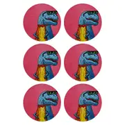 6x Maxwell & Williams Mulga The Artist 10.5cm Round Ceramic Cup Coaster Trex