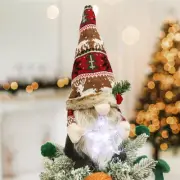 Christmas Tree Topper - Gnome Tree Topper with a Star Hand-Made Countryside Chr
