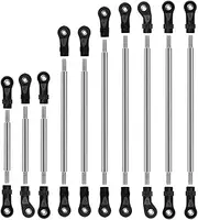 KANGYEBAIHUODIAN 10 Pcs Full Car Trolley Set Suspension Rod Linkage Stainless Steel Fit for Traxxas TRX4 Defender New Bronco 1/10 RC Car