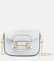 [Gucci] Gucci Gucci Horsebit 1955 Micro leather crossbody bag One Size blue