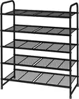 Simple Trending 5-Tier Stackable Shoe Rack, Expandable & Adjustable Shoe Organiz