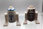 LOT OF 2 Lego Star Wars R2-D2 Minifigures Blue White Brown Brand new w/o package