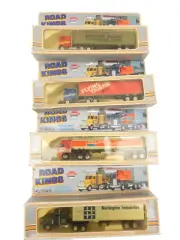 6F Set 4 Model Power HO Road Kings Semi Trucks Trailers Boxed Train Diorama