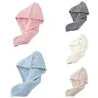 Quick Dry White Microfibre Hair Drying Turban Bath Towel Head Wrap Hat Quick Dry