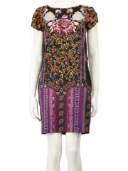 Abstract Floral Print Mini Dress
