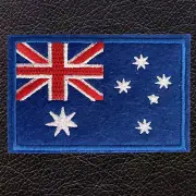 1pc Australia Flag Oz Embroidered Cloth Iron On Patch Applique Aussie #948