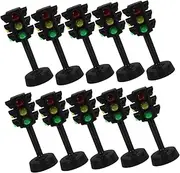 ERINGOGO 10pcs Mini Traffic Lamp Models Early Educational Toy for Boys and Girls Signal Lights for Fun Learning Safe Material Birthday Holiday