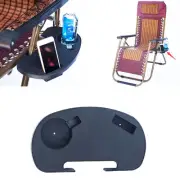 Sun Portable Lounger Cup Holder Zero Gravity Recliner Chair Clip Side Tray Table