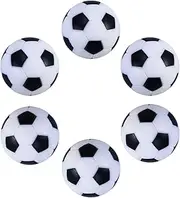DECHOUS Foosball Accessories 6pcs Table Soccer Foosballs Replacements 32mm Mini Black and White Table Fussball Balls Soccer Balls Tabletop Game Ball Regulation Size Foosball