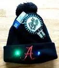 Alabama Crimson Tide Hat Light Em Up LED Flashing Black Knit Cap Pom New