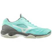 RRP $180! Mizuno Womens Wave Phantom 2 NB Netball Sports Shoes (Aruba Blue/Grey)