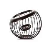 Elosung Black Handcrafted Coffee Capsule Storage Basket Iron Art Design Racks & Holders