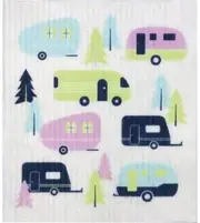Retrokitchen 100% Compostable Sponge Cloth Caravan