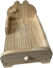 Yajuyi Wooden Bed for Guinea Pigs Small Animal Habitat Hideaway for Hamsters and Bunnies, S