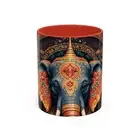 Bohemian Elephant Ceramic Coffee Mug 11oz – Vibrant Colors, Lead & BPA-Free