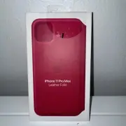 Apple Leather Folio Case for Apple iPhone 11 Pro Max raspberry