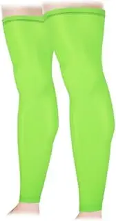[KAYLRE] Leggings Set Anti UV Unisex Compression Leg Sleeve Breathable Cycling Legwarmers Sport Leggings Running Camping Basketball Leg Warmer Support Legging Set (Color : Black, Size : XL)