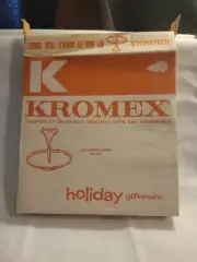 Vintage Kromex Two Tier Tidbit Trays #561-563 Mid Century Modern MCM Christmas