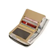 Impresseno Pattern PU Leather Short Wallet Purse with Zipper Coin Card Bag-Sapphire