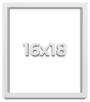 16x18 Shadow Box High Gloss White Display Frame | 1.625 Inches Deep | 1 Inch Mou