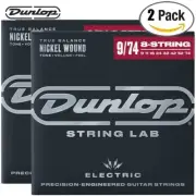 2-PACK Dunlop DEN0974-8 8-String Nickel Wound Electric Guitar Strings 9-74