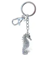 Puzzled Clear Seahorse Sparkling Charm Keychain by Puzzled