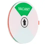 5"ODx0.2"T Vacant Occupied Slider Door Sign, Silver Tone