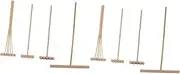 Vaguelly 8pcs Bamboo Rake Mini Rake for Sandbox Fairy Garden Tools DIY Rock Zen Garden Kit Meditation Sand Zen Tool Feng Shui Garden Tool Sandbox Rakes Garden Rake Sand Zen Garden Tool