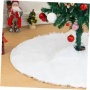 36 Inch Christmas Tree Skirt, Snow Faux Fur Tree Skirt for Xmas 36 INCH White