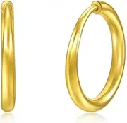 [CHOW SANG SANG] 999.9 24K Solid Gold Hoops Earrings for Women 95435E