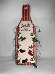 Wine Glass Charms Christmas Themed Glass Markers Tags Stockings Set 6