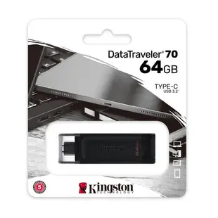 Kingston 金士頓 64G DataTraveler 70 USB-C Type-C USB 3.2 隨身碟