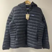 Men's Patagonia Down Sweater Hoody Puffer Jacket - Black - Medium FA24 84702 NEW