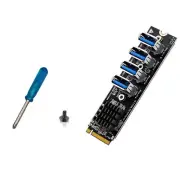 4 Port USB 3.0 Type C PCIe Expansion Card M.2 to PCIE Extender Riser Adapter r