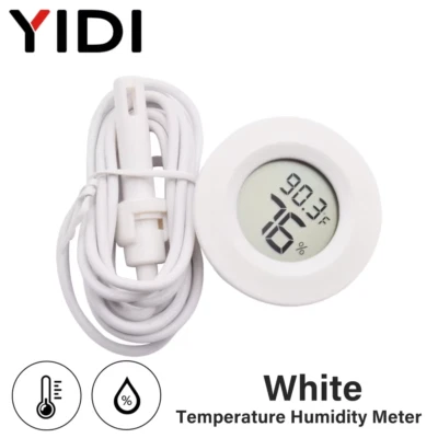 Mini LCD Digital Thermometer Hygrometer Gauge Tester Probe Incubator Aquarium Te