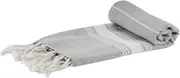 Nicola Spring Cotton Hand Towel - 100 x 60cm - Grey - Pack of 1 - Turkish Hammam Small Quick Drying Bathroom Face Cloth Hand Towel Kitchen Cloth